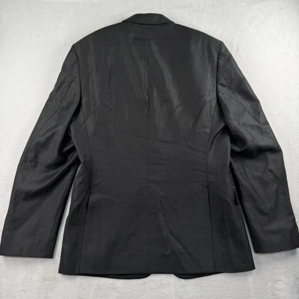 Versace Collection Silk Wool Blazer Men's 40L Birds Eye Medusa Lining Sport Coat